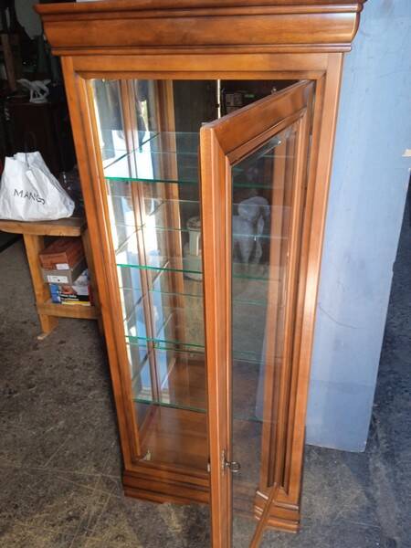 Louis Philippe cherry wood display case 180 cm