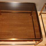 Set de 2 tables basses en laiton vintage 60/70
