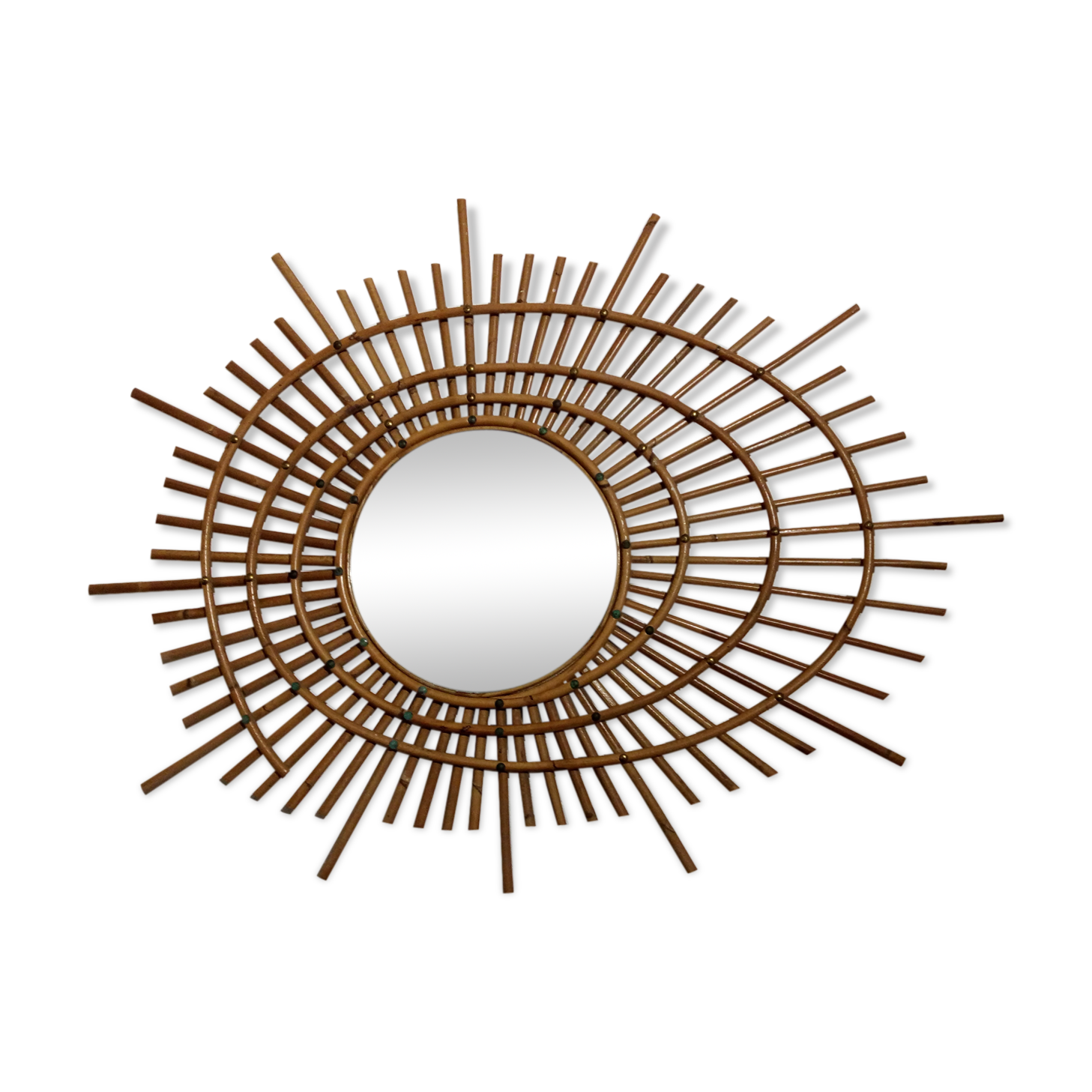 Mirror rattan  65x84cm