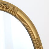 Mirror stucco, oval, gilded 48x59cm