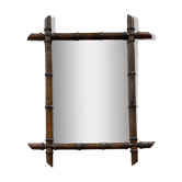 Miroir piqué effet bambou vintage