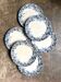 6 Sarreguemines flat plates in blue ironstone, "Récamier" service
