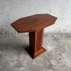 Interbellum side table with pronounced wood grain