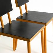 Two rare demountable plywood chairs by Axel Kufus model Stöcke for Atoll