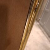MIROIR  EN LAITON VINTAGE 70'S