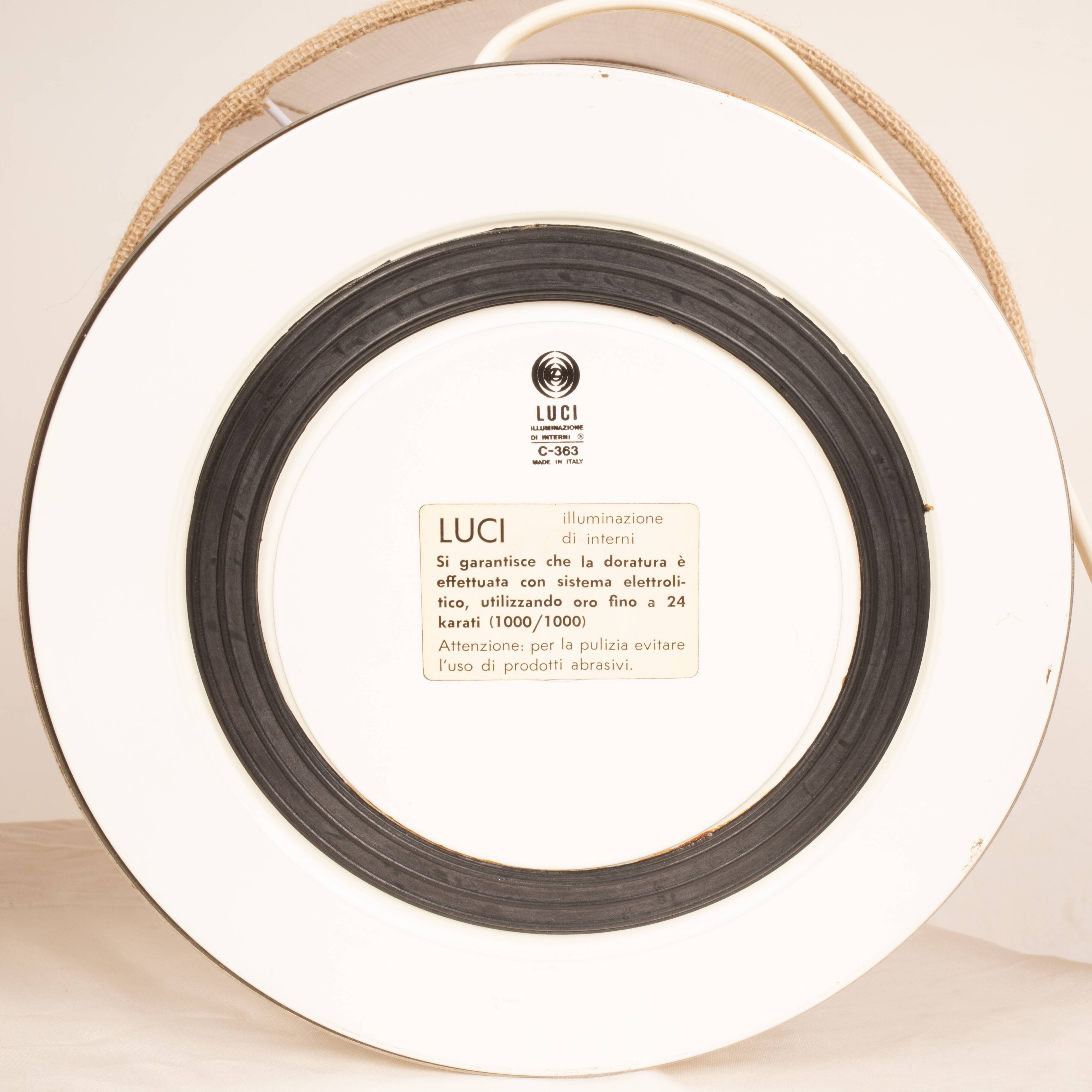 Pair of C-363 Lamps 24K Gold Edition by Luci Italia, 1970