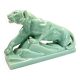 Cracked lioness sculpture art deco 1930 signed odyv