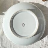 Saladier en porcelaine blanche et dorée J&Ciem France 1950