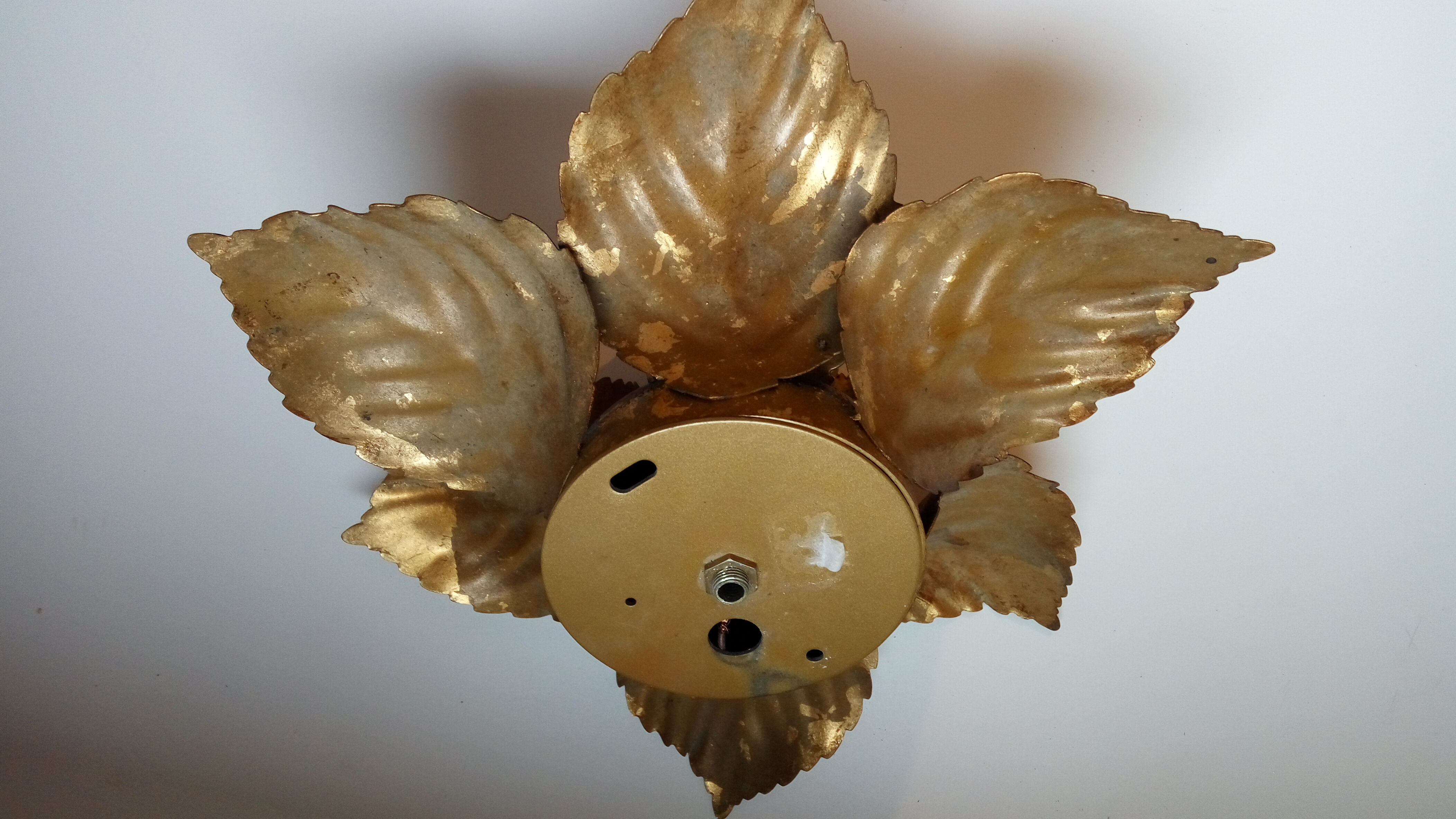 Applique fleur dorée vintage