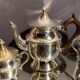 Tea set coffee Louis XV silver metal coffee maker teapot sugar pot milk pot