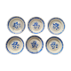 Loy 6 assiettes fleurs bleues Badonviller