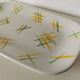 Lunéville rectangular dish/dish with green and yellow geometric pattern