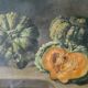 Painting, oil on canvas, still life with pumpkins, nineteenth