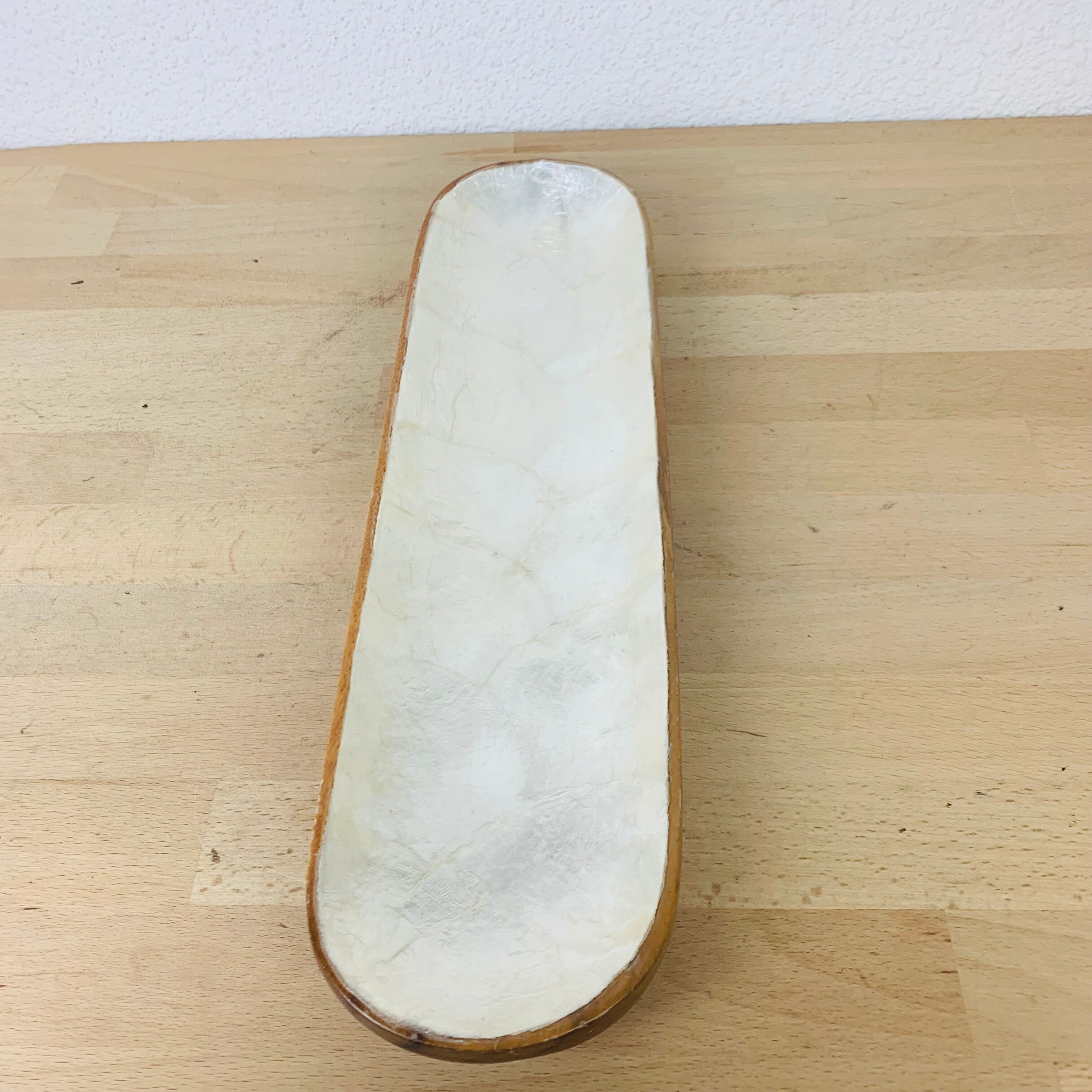 Vide poche coupelle nacre et bois