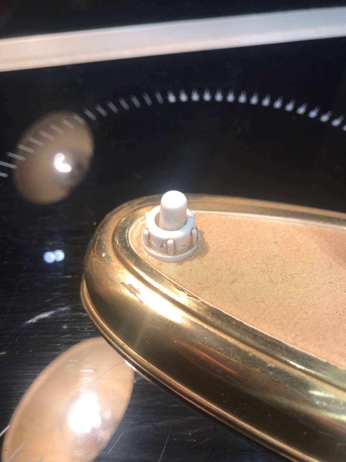 Small metal desk lamp from the 50s