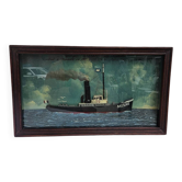 Old Diorama of the Bassens Tugboat in La Rochelle in 1917