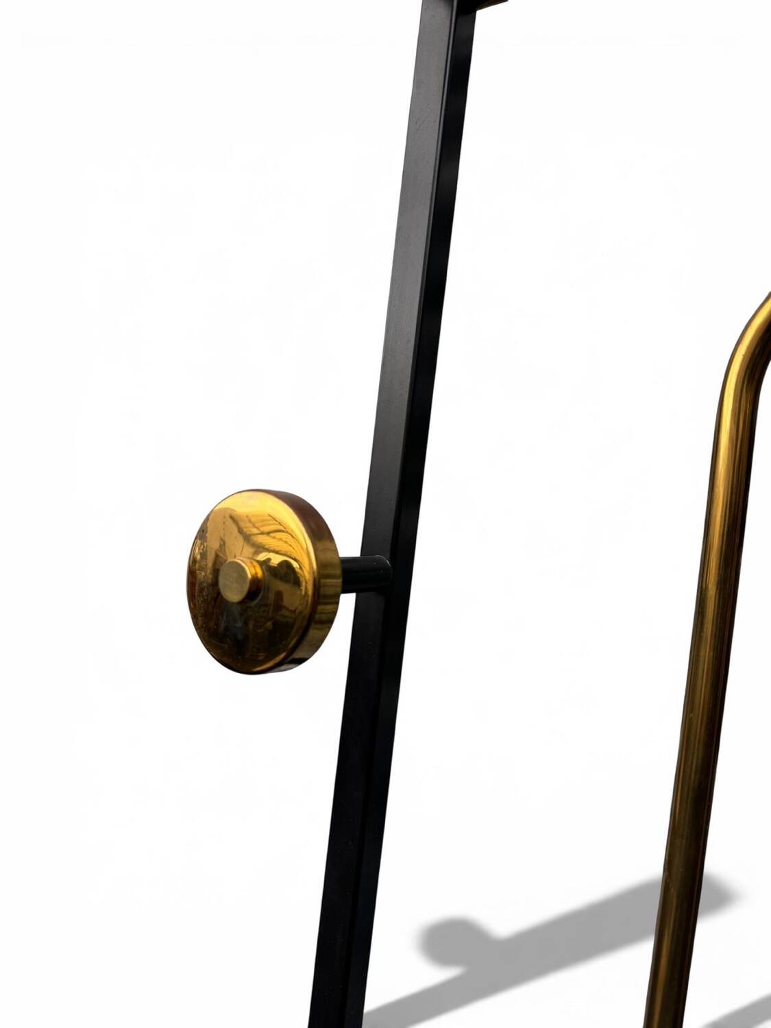 1960s modernist wardrobe. Gold lacquered metal.
