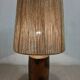 Vintage stoneware lamp and jute rope
