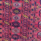 Old Turkmen bukhara handmade handmade wool rug 120x164 cm