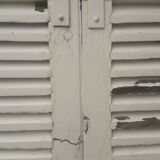 Shutters 4 leaves H148xW245cm (2) antique oak louvres pair 2