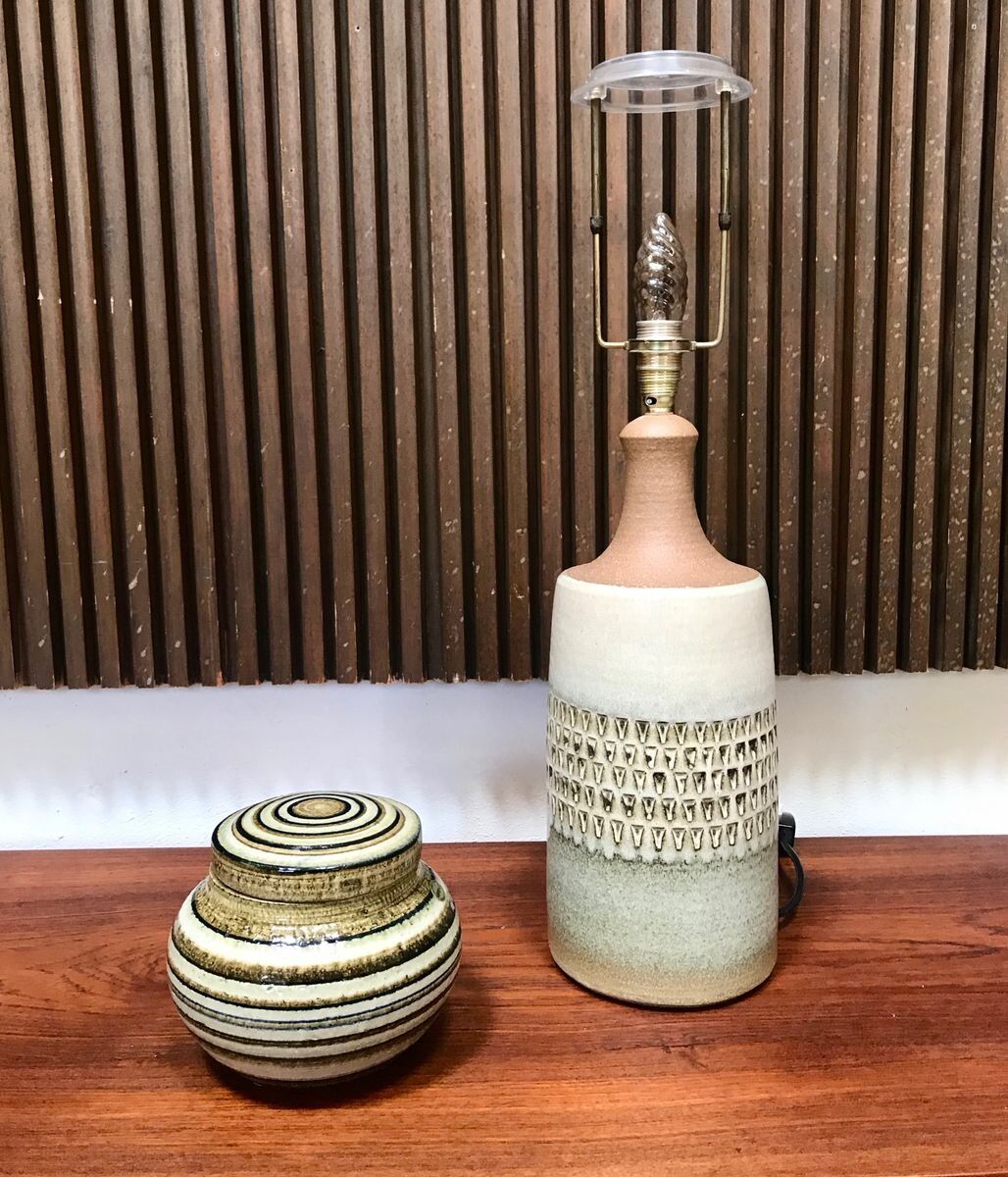 Ceramic Table Lamp from Søholm Stoneware, 1960s