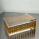 Lucite & rattan vanity box, Christian Dior style, 1970s