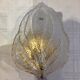 Paire d’appliques feuille verre Murano