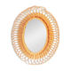 Miroir ovale en rotin 1960