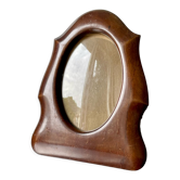 Antique  art deco mahogany wooden frame measurements 21.5 cm x 17 cm  convex glass