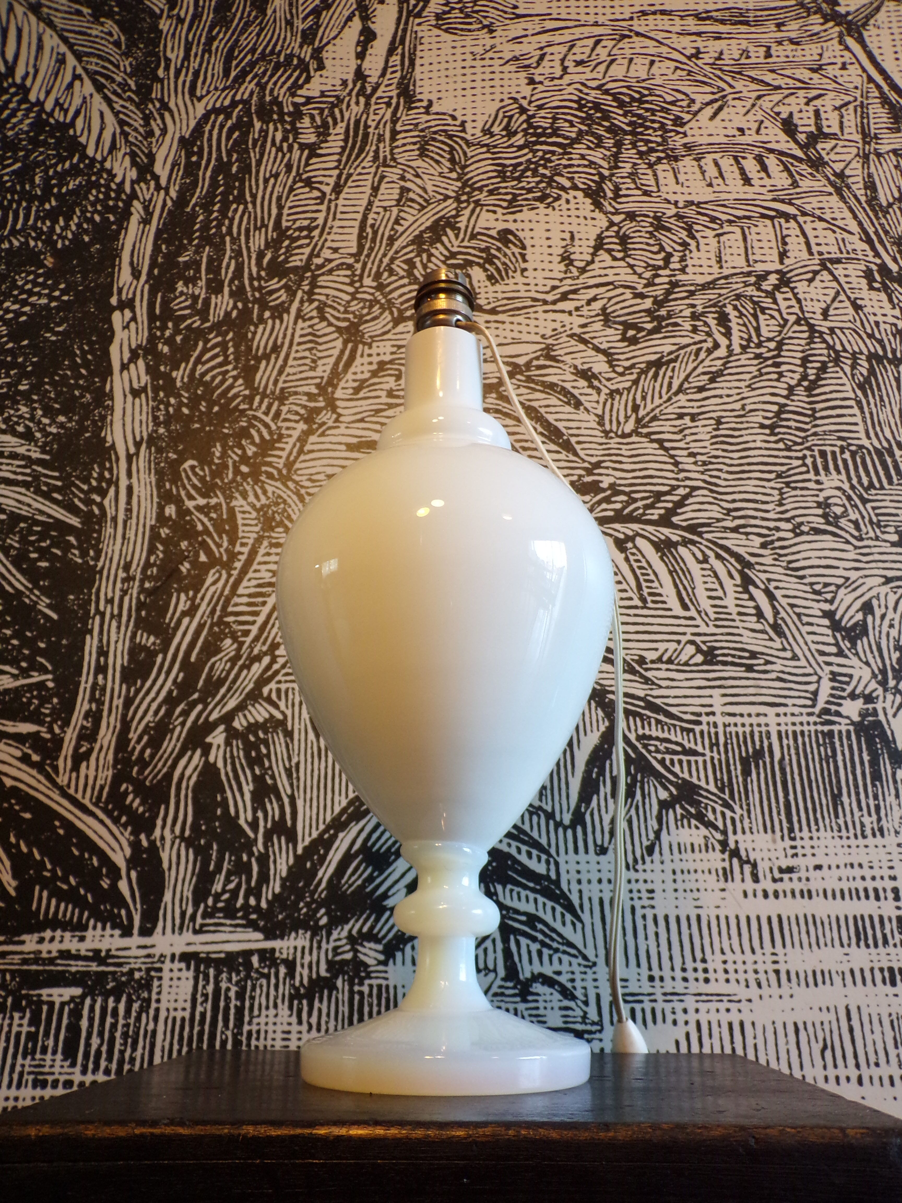 Opaline lamp 1950