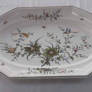 Large octagonal earthenware dish Lallier in Moustiers