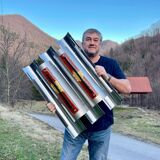 Large wall lamp by Angelo Brotto for Esperia, Italy, 1970s.