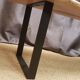Bleached walnut coffee table square feet metal industrial style
