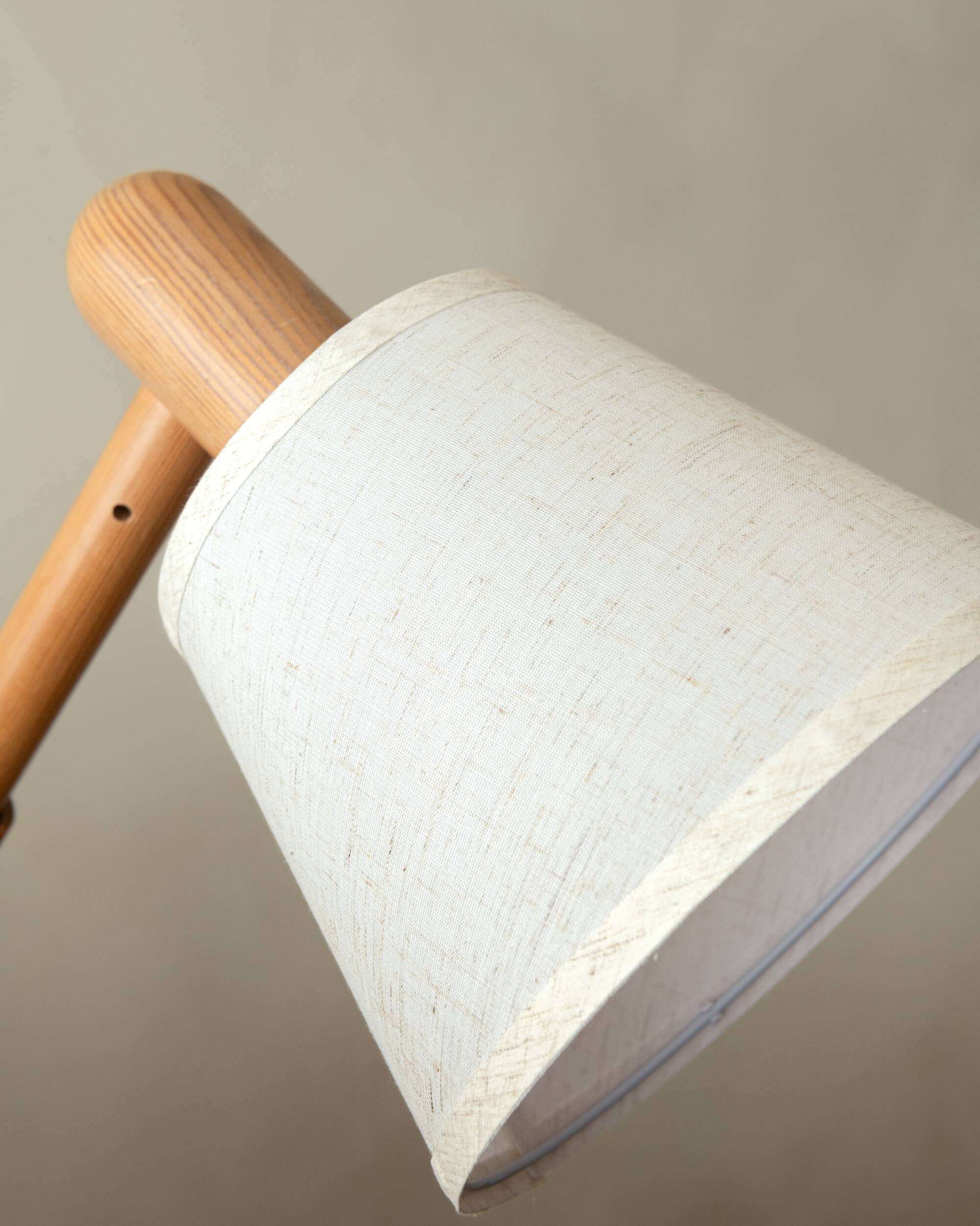 Vintage Danish Pine Adjustable Floor Lamp by +LYS Denmark, 1960s