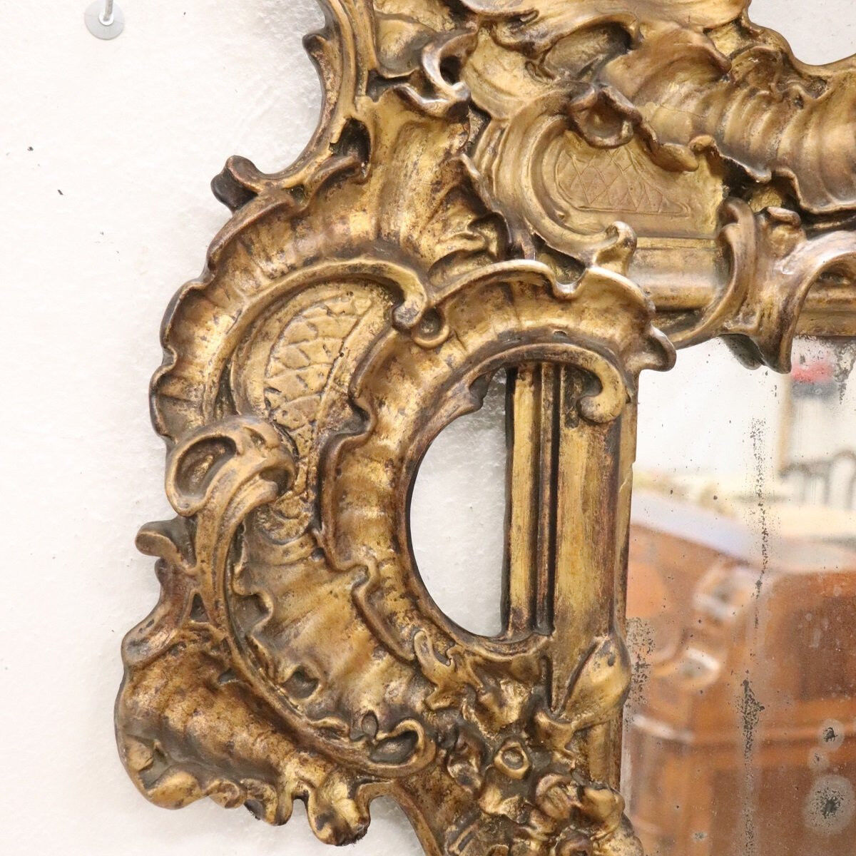 Antique Large Wall Mirror, Italy Late 19th Century