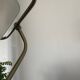 Old bronze banker desk lamp notary art deco opaline white vintage