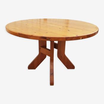 1970 pine extendable dining table