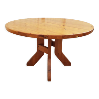 1970 pine extendable dining table