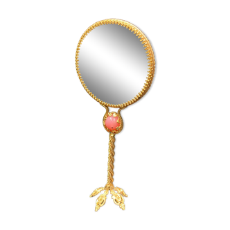 Mirror on gilded stand