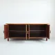 Buffet / Wooden and rattan sideboard 1960s / 1970s vintage