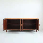 Buffet / Enfilade bois et rotin 1960 / 1970 vintage