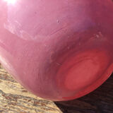 Art deco style pink glass vase