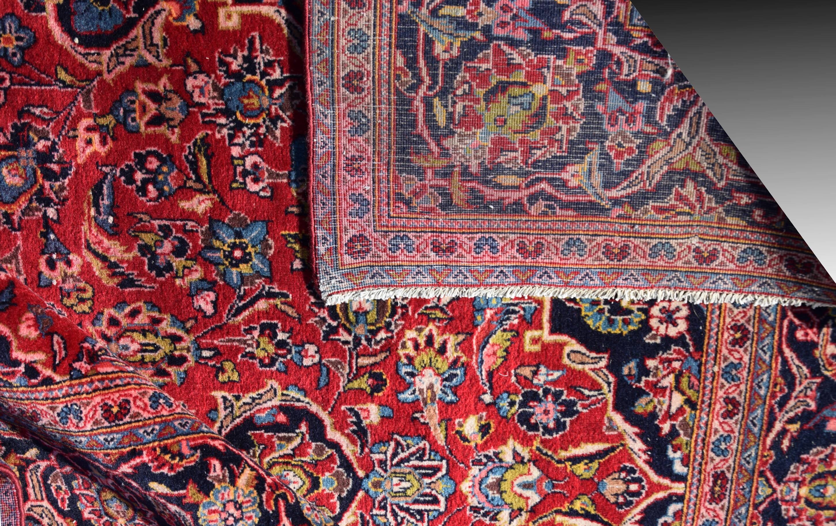 Tapis persan d'orient Iran KASHAN : 1.95 x 320 Mètres