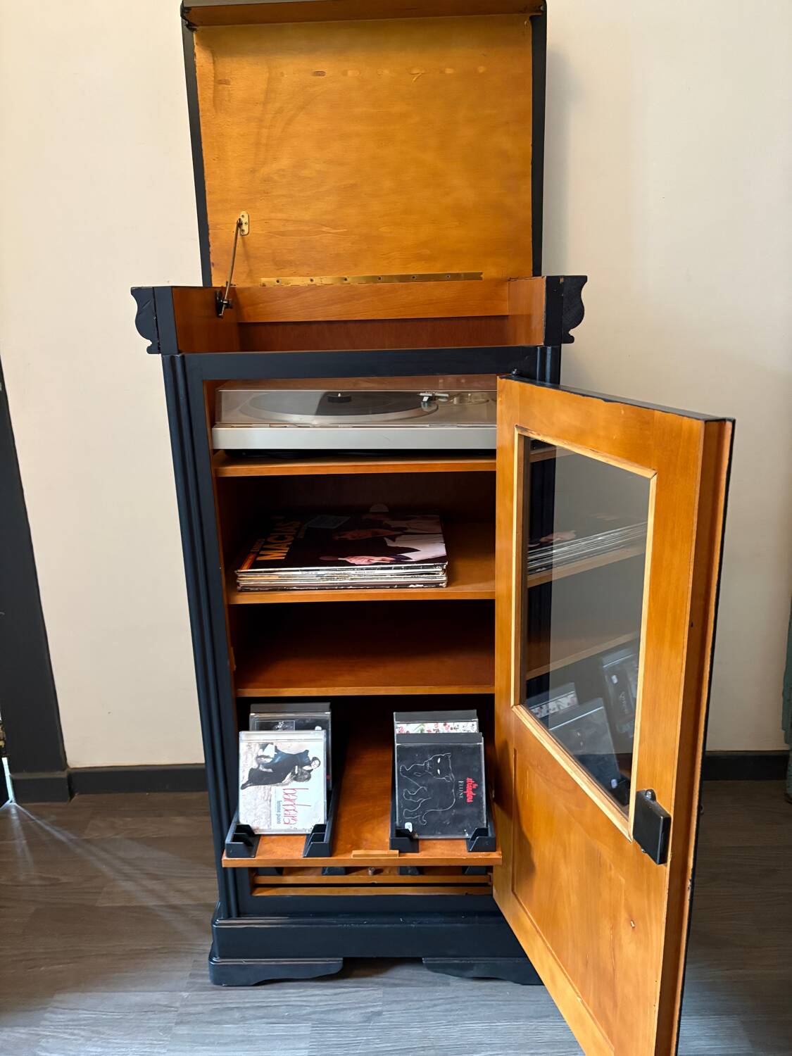 Small black ebony display case