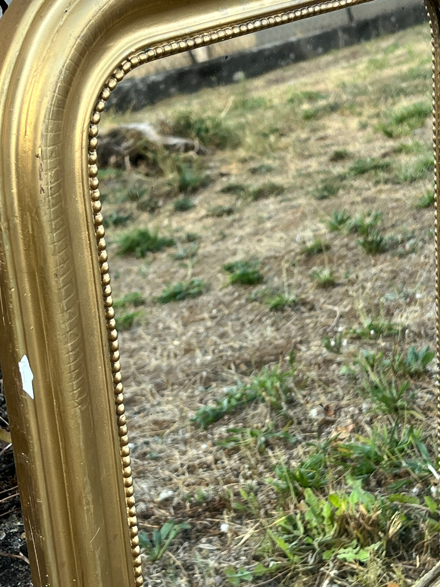 Small Louis-Philippe gilded mirror with mercury glass 48x60cm