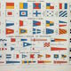 Gravure • Navigation, marine, pavillon • Affiche originale et vintage de 1898