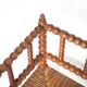 Wooden and caned corner chair, antique bobbin chair, occasional chair.