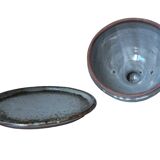 Vintage French pottery cheese dome