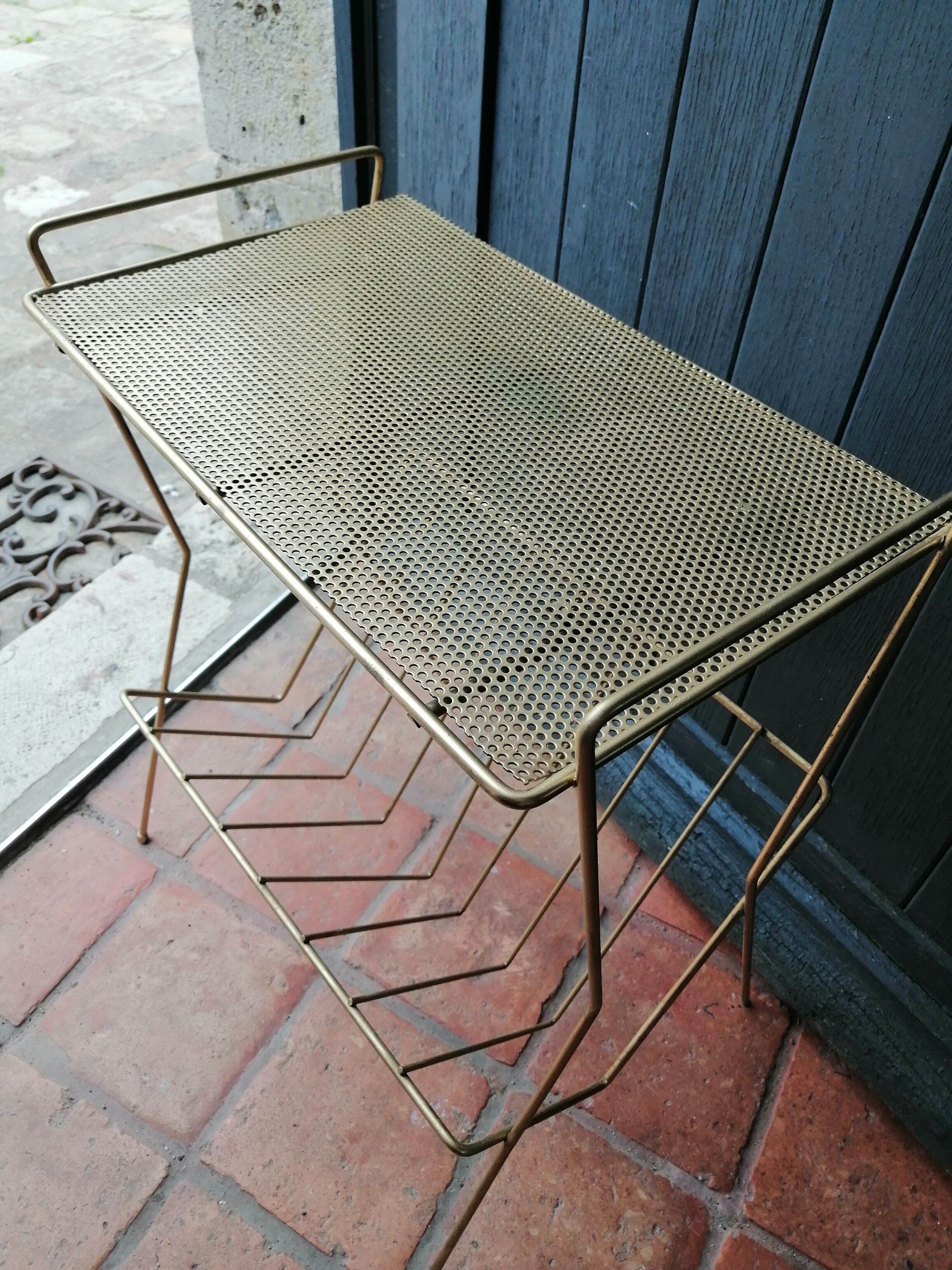 Vinyl door side table