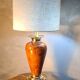 lampe ,,deluxe , lumina vintage 1975 a 80  style faux bois abat jour neuf l